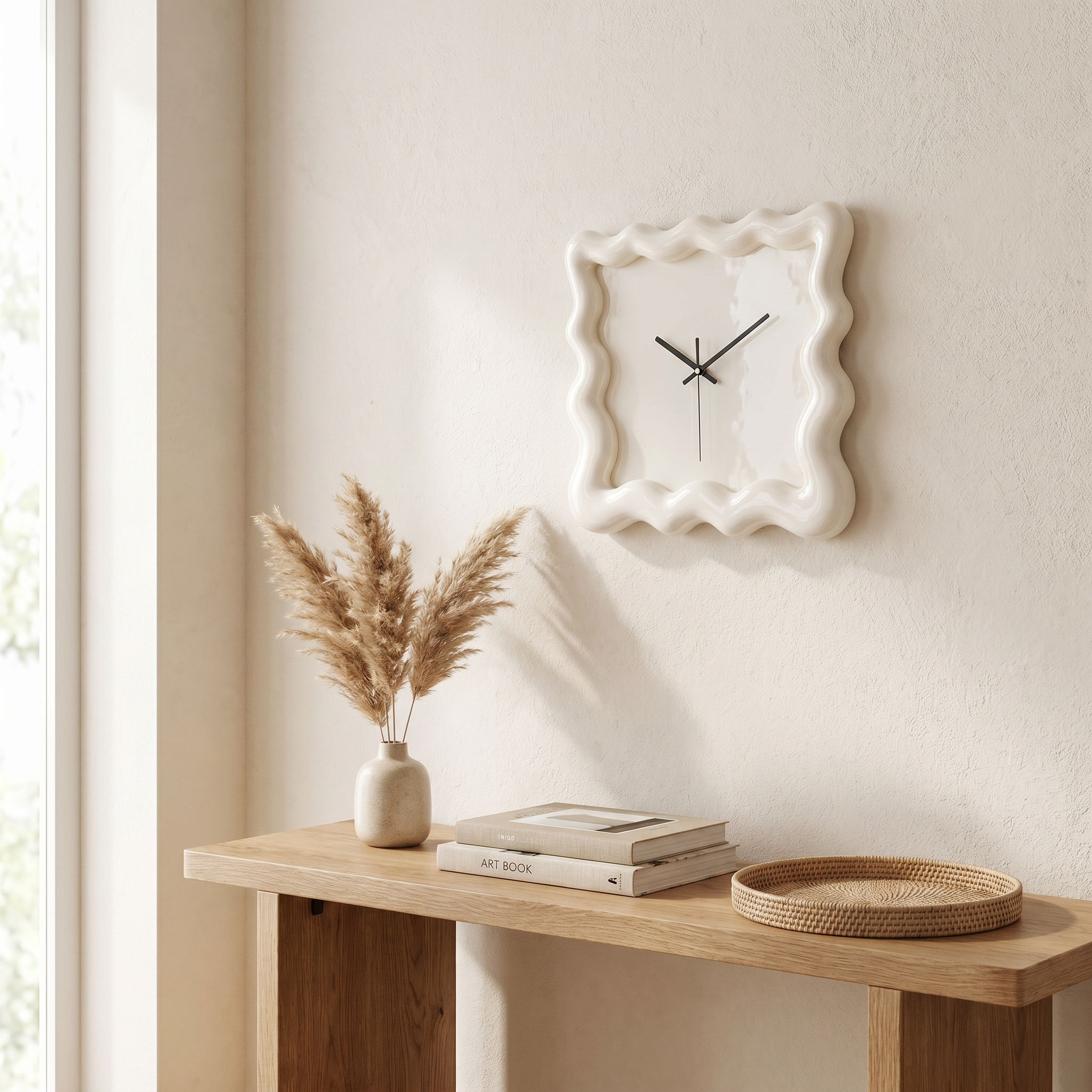 Wall Clock, ABS, 30 x 30 x 2.5 cm, Five Colors, AA Battery