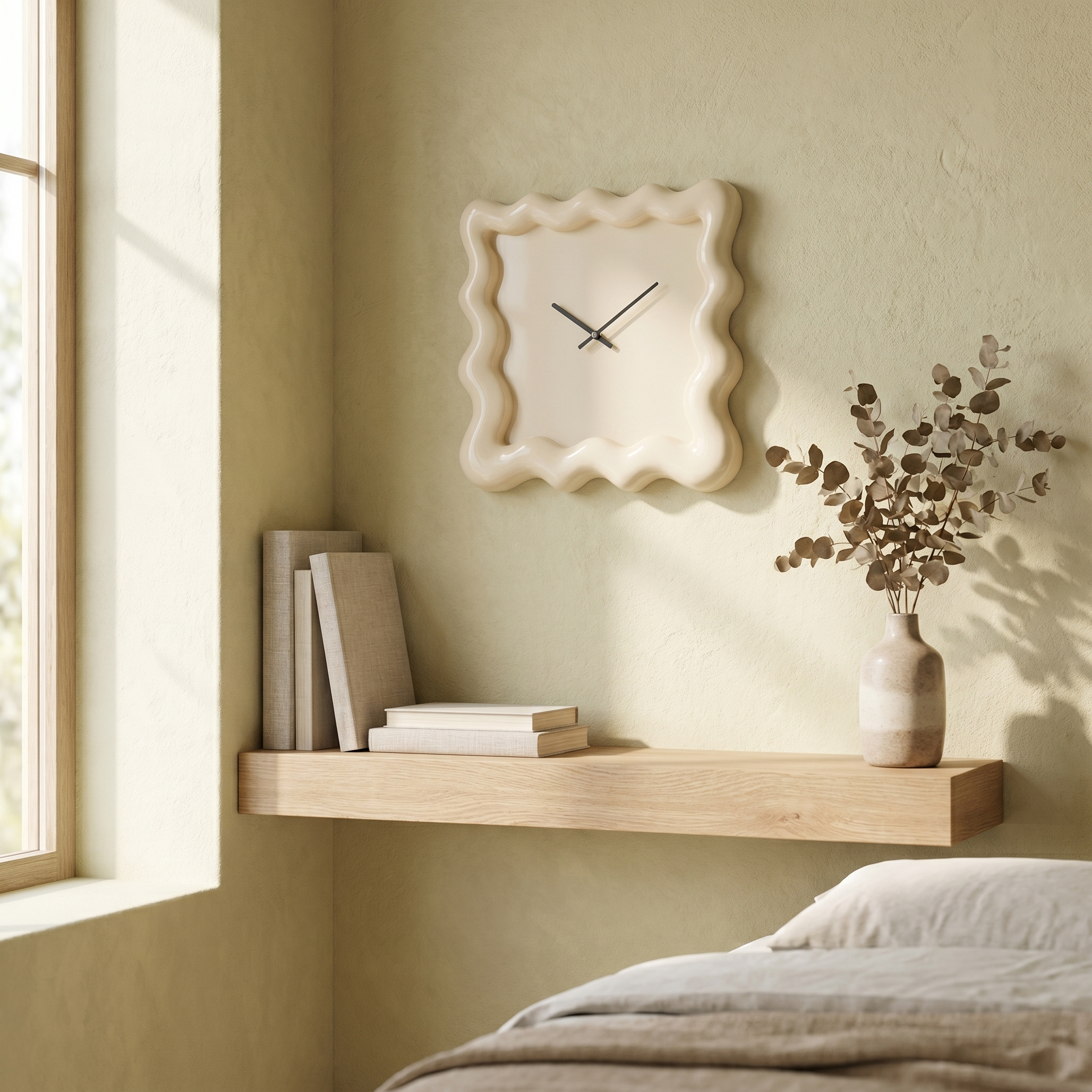 Wall Clock, ABS, 30 x 30 x 2.5 cm, Five Colors, AA Battery