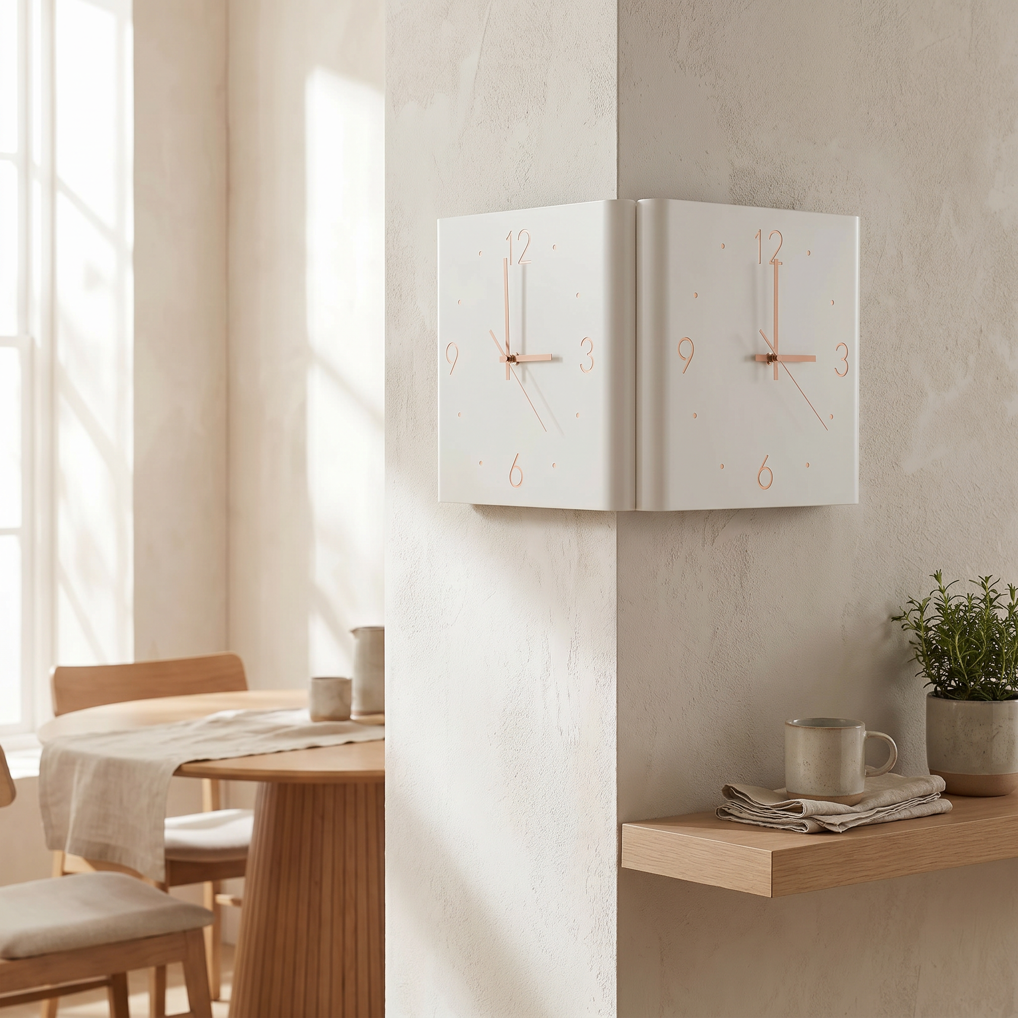 Wall Clock Lamp, Metal and Acrylic, Motion Sensor, USB and Battery