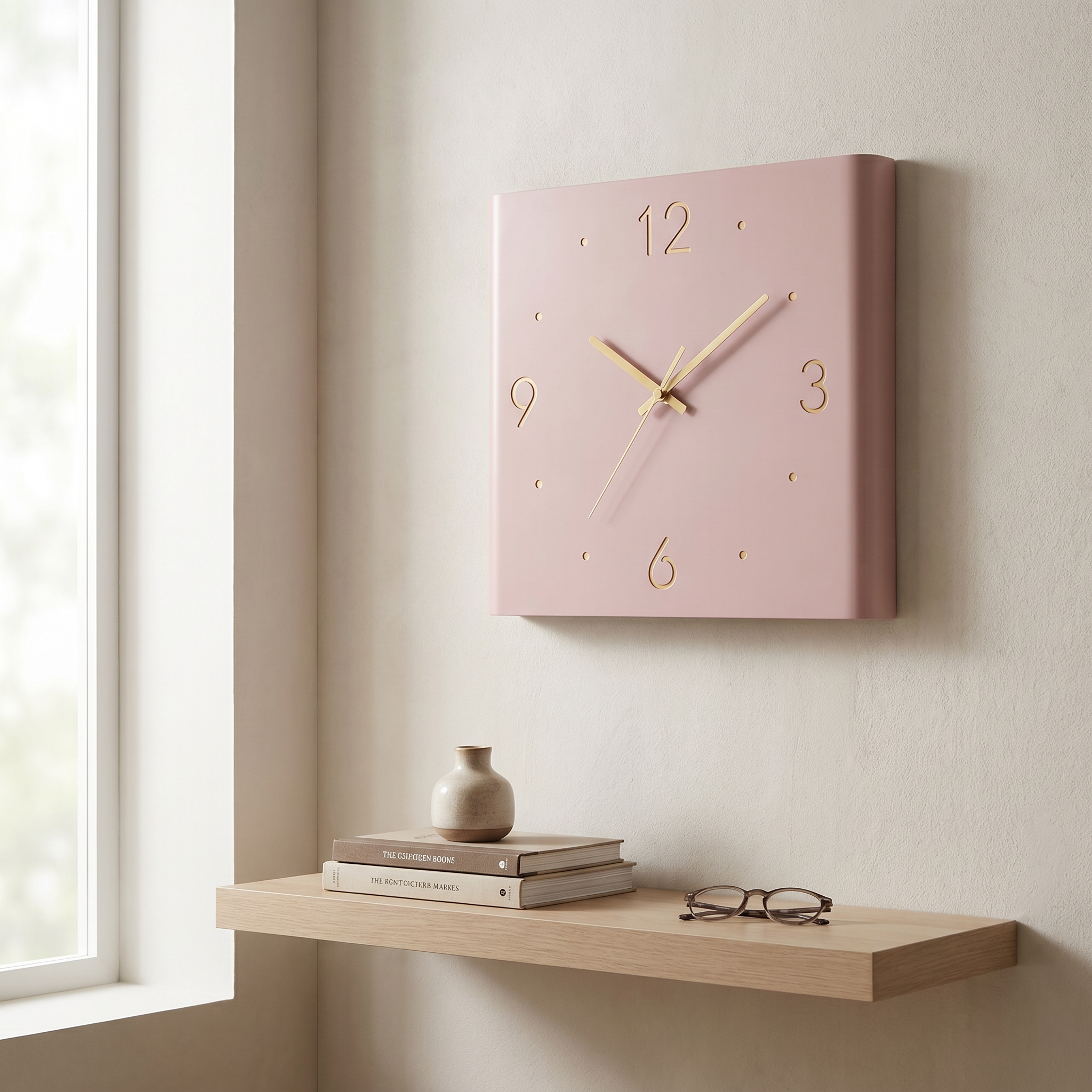 Wall Clock Lamp, Metal and Acrylic, Motion Sensor, USB and Battery