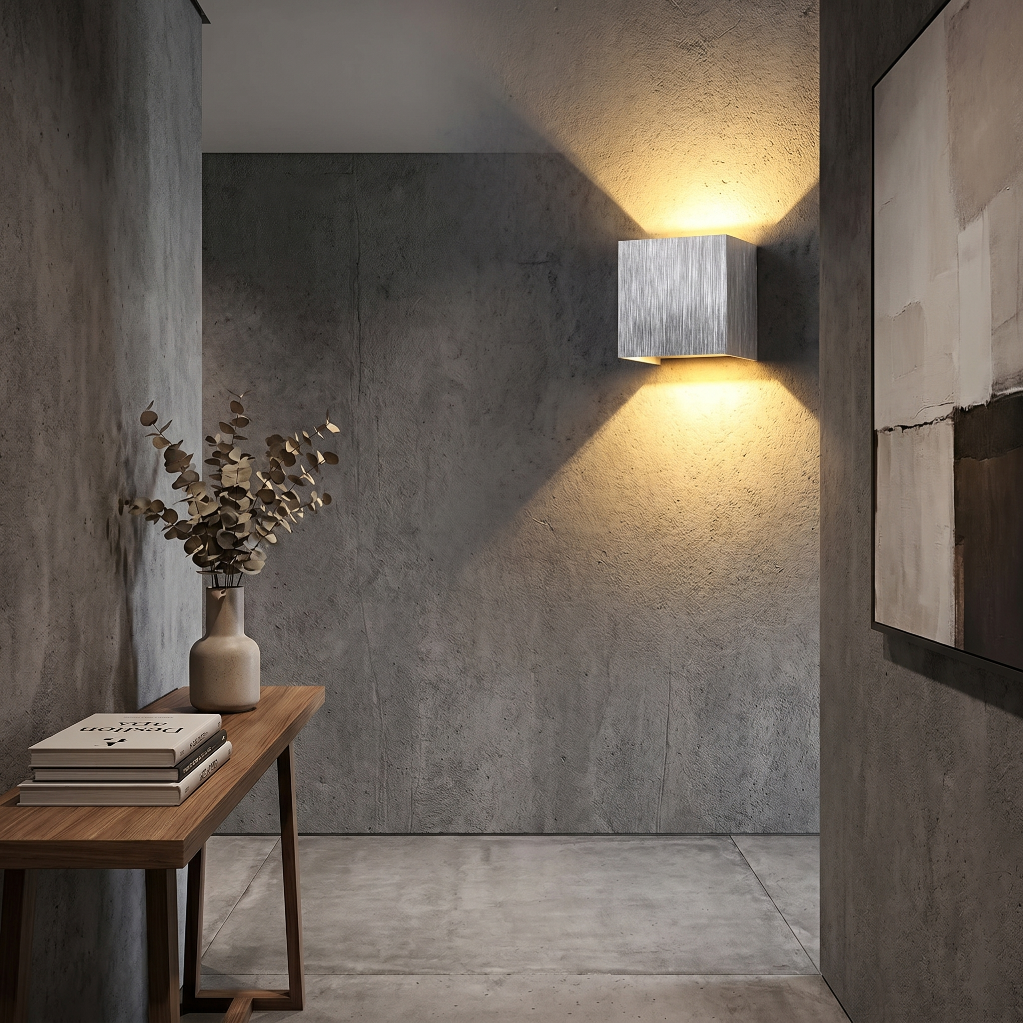 Wall Light, Hardwired LED, Aluminum and Acrylic, Warm or Cool White
