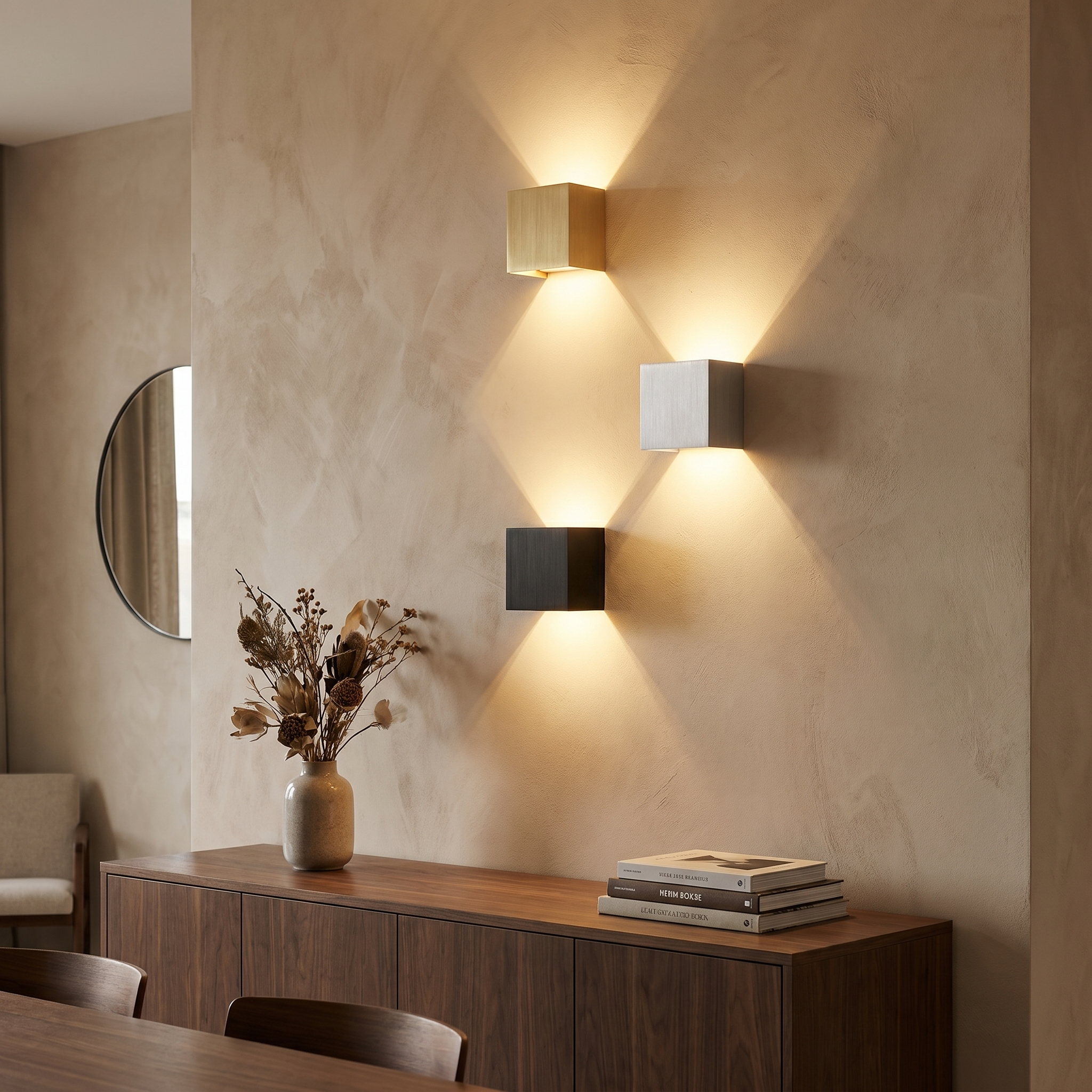Wall Light, Hardwired LED, Aluminum and Acrylic, Warm or Cool White