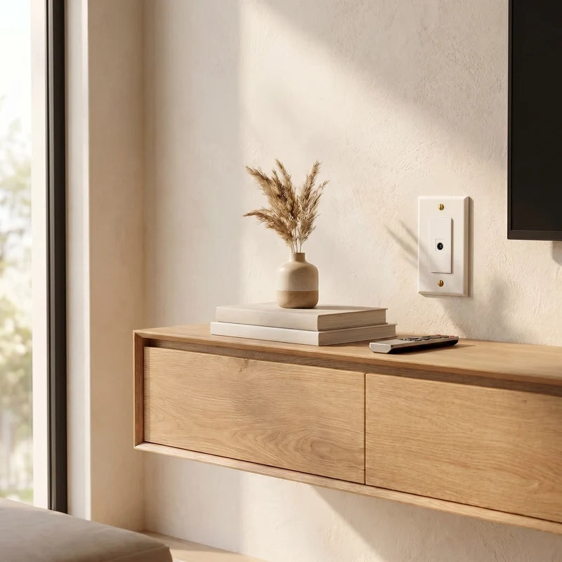 Brass Wall Plate, TV, Phone and Internet, Retro Panel