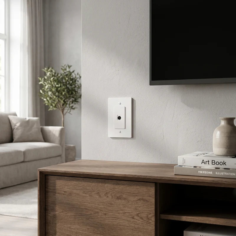 Brass Wall Plate, TV, Phone and Internet, Retro Panel